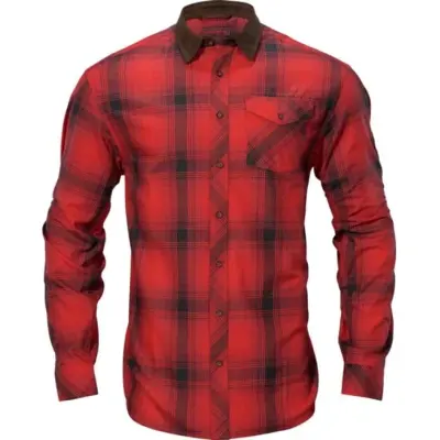 Härkila M's Driven Hunt Flannel Shirt Red/Black Check