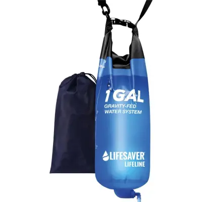 LifeSaver Lifeline Gravity Water Bag Blue