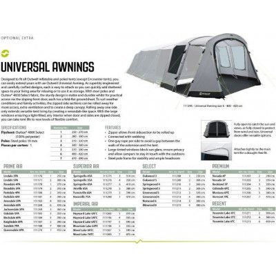 Outwell Universal Awning Size 3 Black/Grey