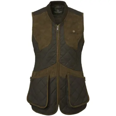 Chevalier Vintage Shooting Vest Women Leather Brown