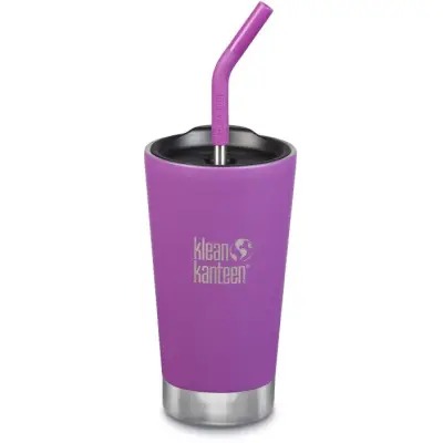 Klean Kanteen Insulated Tumbler 473 ml with Straw Lid Berry Bright