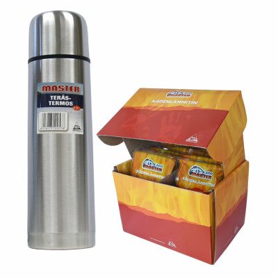 Master termosflaska 0,75l + handvärmare 20pkt