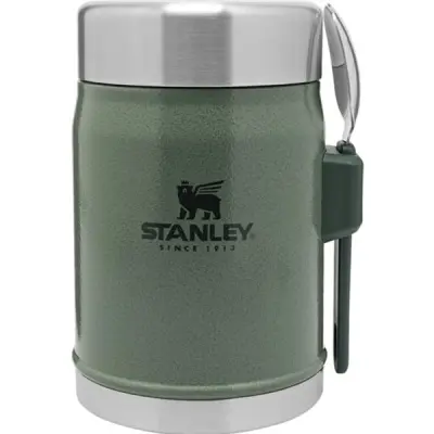 Stanley The Legendary Food Jar + Spor Hammertone Green 0,4 L Matte Black