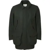 Chevalier Men's Burley Chevalite Wool Coat Dark Green Melange