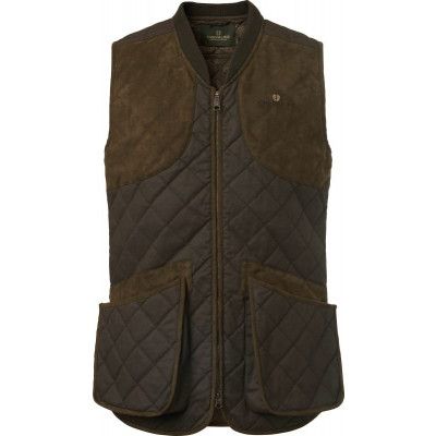 Chevalier Men's Vintage Shooting Vest  Leather Brown