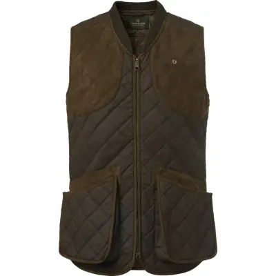 Chevalier Men's Vintage Shooting Vest  Leather Brown