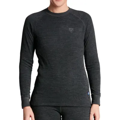Termo Women's Wool Round Neck Ls Grey Melange