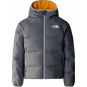The North Face Boys' Reversible North Down Hooded Jacket TNF Medium Grey Heat