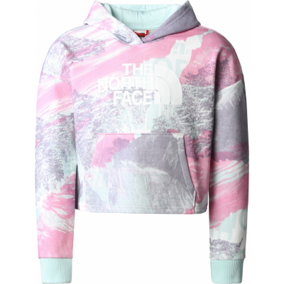 The North Face Girls' Drew Peak Light Hoodie Super Pink Girls Print