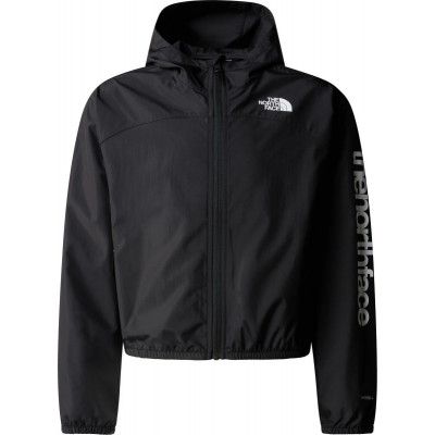 The North Face Girls' Never Stop Hooded WindWall Jacket TNF Black