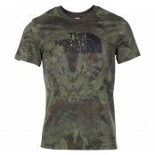 M Easy Tee, English Green Camo Print, Xs,  The North Face