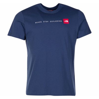 M Nse Tee, Blue Wing Teal/Tnf Red, L,  The North Face