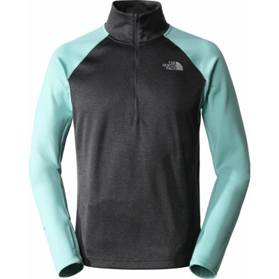 The North Face Men's 1/4 Zip Run Fleece Tnf Black/Wasabi