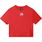 The North Face Face AO Glacier Crop SS Tee Women Horizon Red