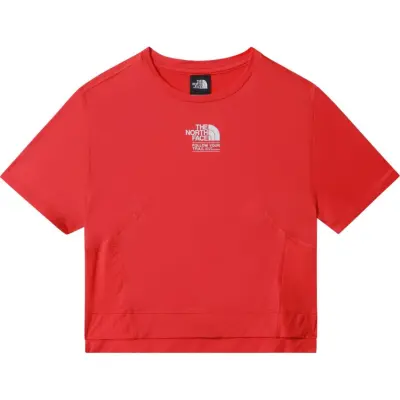 The North Face Face AO Glacier Crop SS Tee Women Horizon Red Horizon Red XL