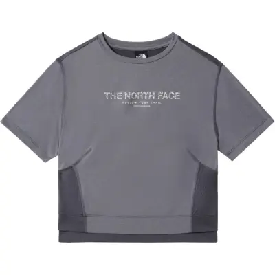 The North Face Face AO Glacier Crop SS Tee Women Vanadis Grey Light Heather Vanadis Grey Light Heather M