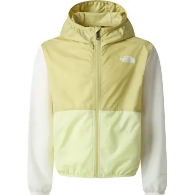 The North Face Girls' Cyclone Wind Jacket Pear/lemon Mist/white D