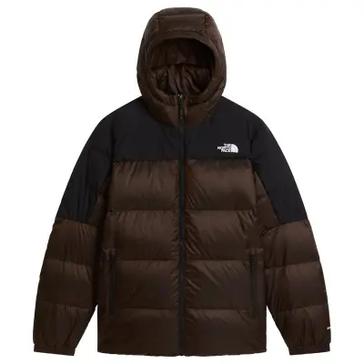The North Face M Diablo Down 2.0 Hoodie Dark Chestnut Black Hea - L