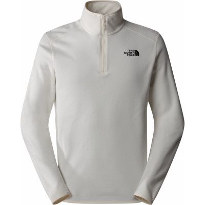 The North Face Men's 100 Glacier 1/4 Zip Fleece White Dune/NPF