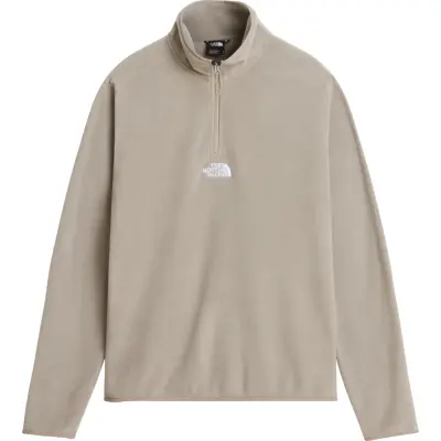 The North Face Men's Glacier 1/4 Zip Fleece - Embroidered Logo Stone Slab