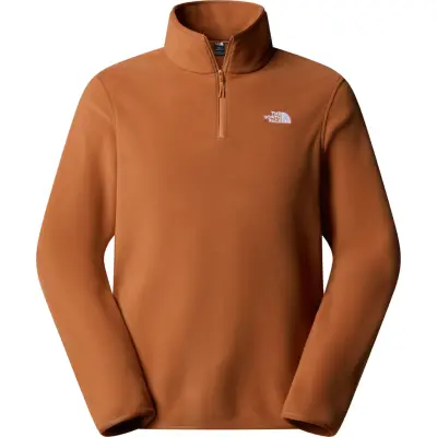 The North Face Men's Glacier Fleece 1/4 Zip Jacket Burnt Umber