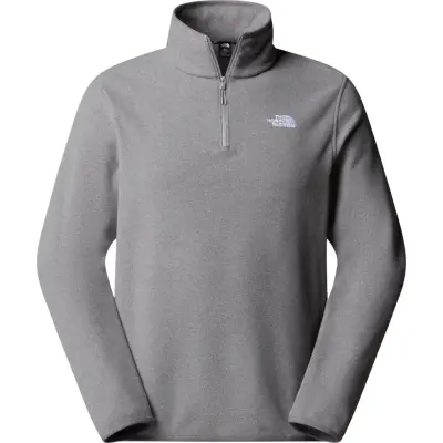The North Face Men's Glacier Fleece 1/4 Zip Jacket TNF Mid Grey Heather