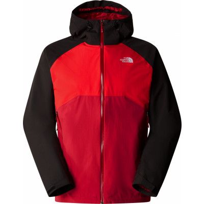 The North Face Men's Stratos Hooded Jacket Garnet Red/High Risk Red/TNF Black