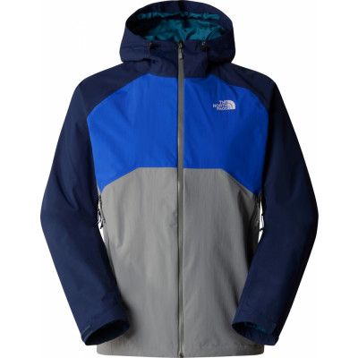 The North Face Men's Stratos Hooded Jacket Monument Grey/TNF Blue/Summit Navy