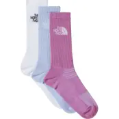 The North Face Multi Sport Cushion Crew Socks 3-Pack TNF White/Purple Mint/Vibrant Verbena