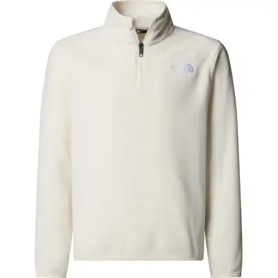 The North Face Teens' Glacier 1/4 Zip Pullover White Dune