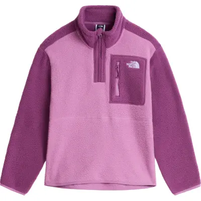 The North Face Teens' Yumiori 1/4 Zip Fleece Jacket Hushed Lavender/Chroma Purple