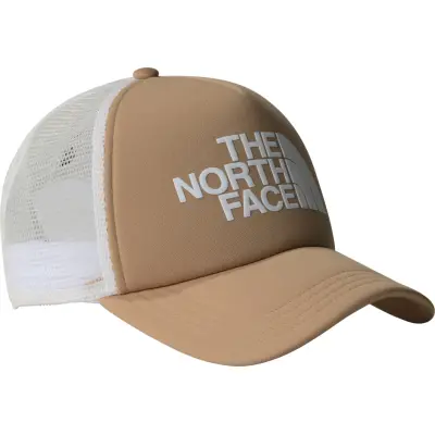 The North Face TNF Logo Trucker Cap Khaki Stone/TNF White