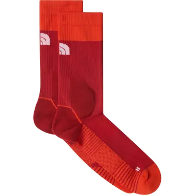 The North Face Trail Run Crew Socks Iron Clay/lava Red