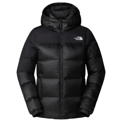The North Face W Diablo Down 2.0 Hooded Jacket Tnf Black Heather/Tnf Blk - S