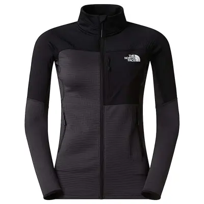 The North Face W Polartec Powergrid Stormgap Jacket Asphalt Grey/Tnf Black - S