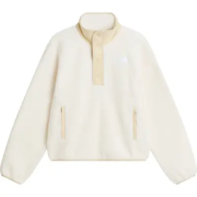 The North Face Women's Cragmont 1/2 Snap Fleece Jacket White Dune/Desert Stone