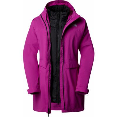 The North Face Women's DryVent Mono Triclimate 3-in-1 Parka Deep Mulberry/TNF Black