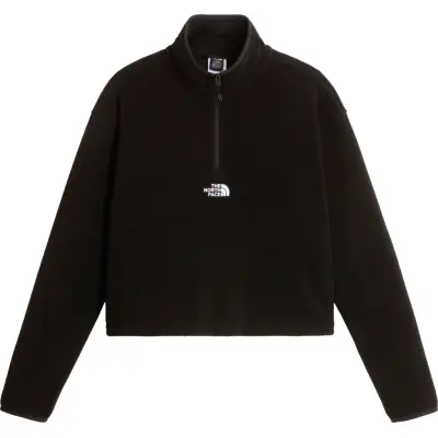 The North Face Women's Glacier Novelty Logo 1/4 Zip Fleece TNF Black
