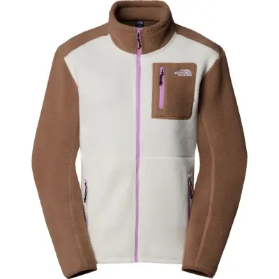 The North Face Women's Yumiori Full Zip White Dune/Latte/Vibrant Verbena