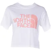 W Ss Hd Crop Tee, Tnf White, L,  T-Shirts