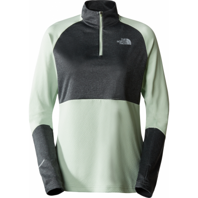 The North Face Women's 1-4 Zip Run Fleece Misty Sage/Asphalt Grey Heather