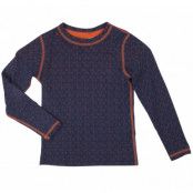 50fifty Round Neck Kids, New Navy/Red Orange, 7, Ulvang