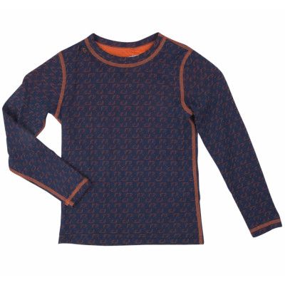 50fifty Round Neck Kids, New Navy/Red Orange, 7,  Ulvang