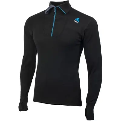 Aclima DoubleWool Polo Shirt Zip Man Jet Black