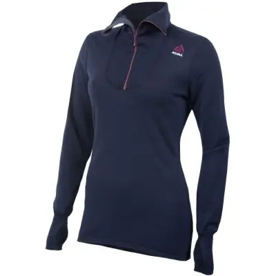 Aclima DoubleWool Polo Shirt Zip Woman Peacoat