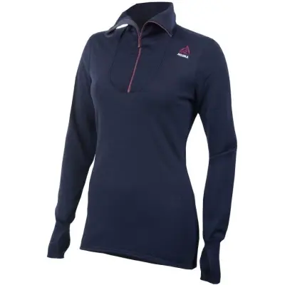 Aclima DoubleWool Polo Shirt Zip Woman Peacoat