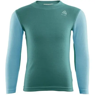 Aclima Kids WarmWool Crewneck North Atlantic / Reef Waters