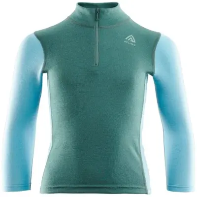 Aclima Kids WarmWool Mockneck North Atlantic/Reef Waters