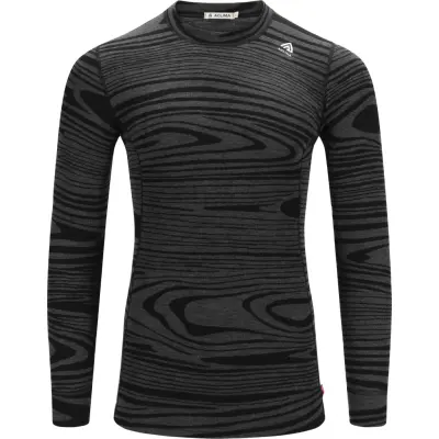 Aclima Men's WarmWool Crew Neck Black Motion