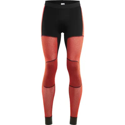 Aclima Men's WoolNet Hybrid Longs Jet Black/Poinciana/Olive Nigh